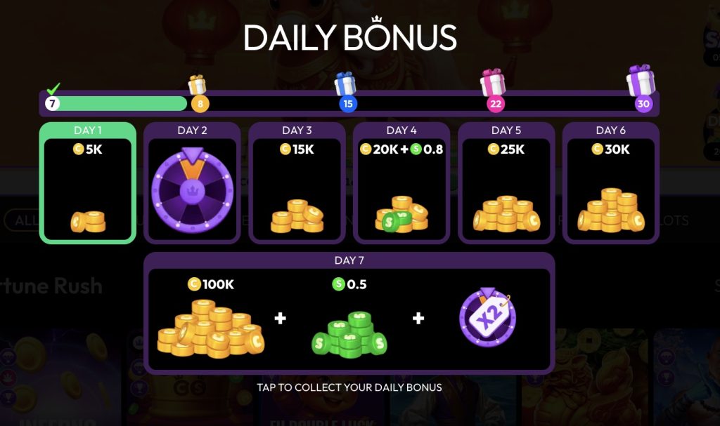 Daily Log In Bonus Crown Coins Casino